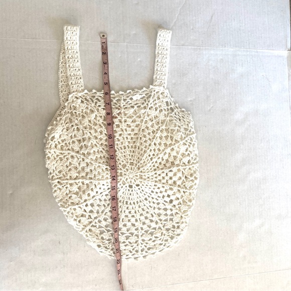 Rebecca Taylor “Crochet Doily” white moonstone  open knit tank top Size … - Picture 9 of 15